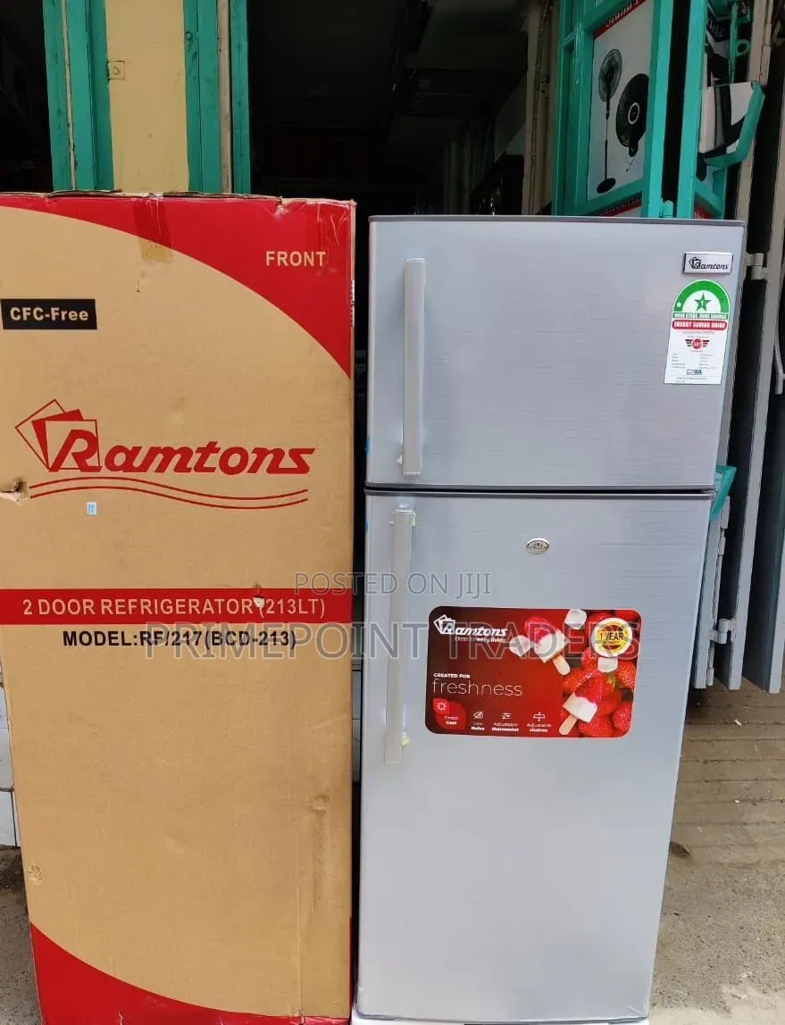 Ramtons Refrigerator 213 Litres Double Door Ideal Fridge for Home Off