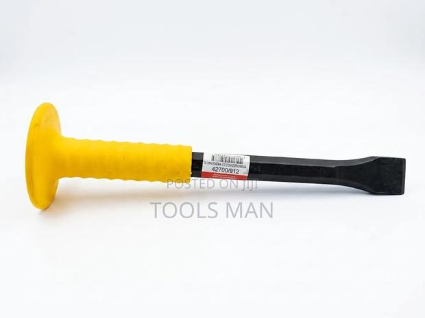 Heavy Duty Masonry Flat Chisel With Safety Hand Guard. - main view