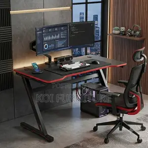 Office Desk; Office Gaming Desk With Led Side Lightings