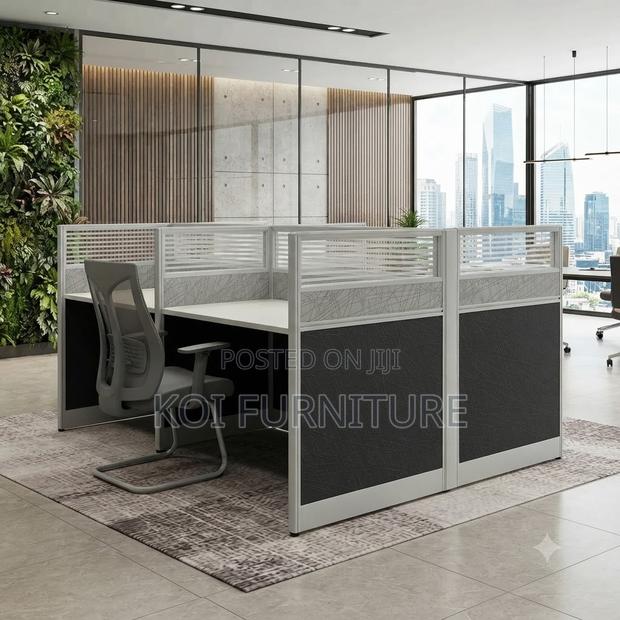 Office Desk; Six Users Modern Straight Way Office Workstation - thumbnail 5