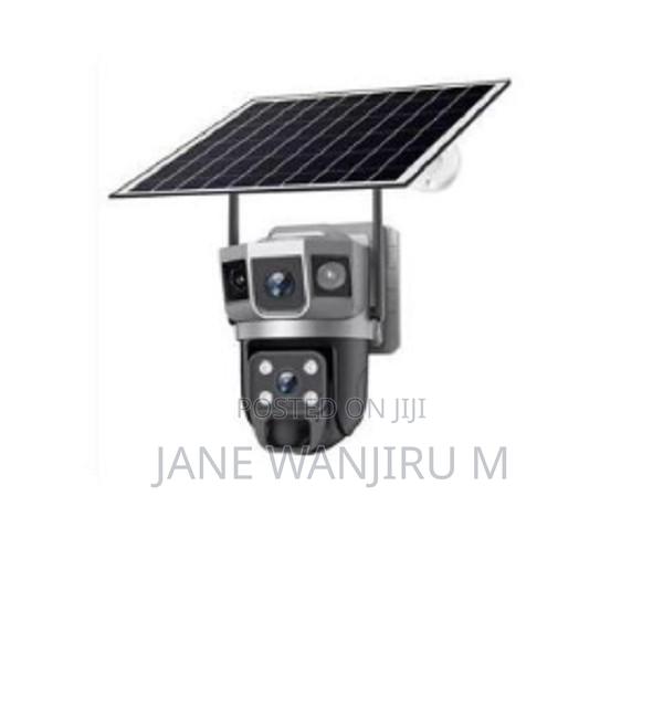 (Wifi Solar Dual-Lens CCTV Camera – Motion Tracking)