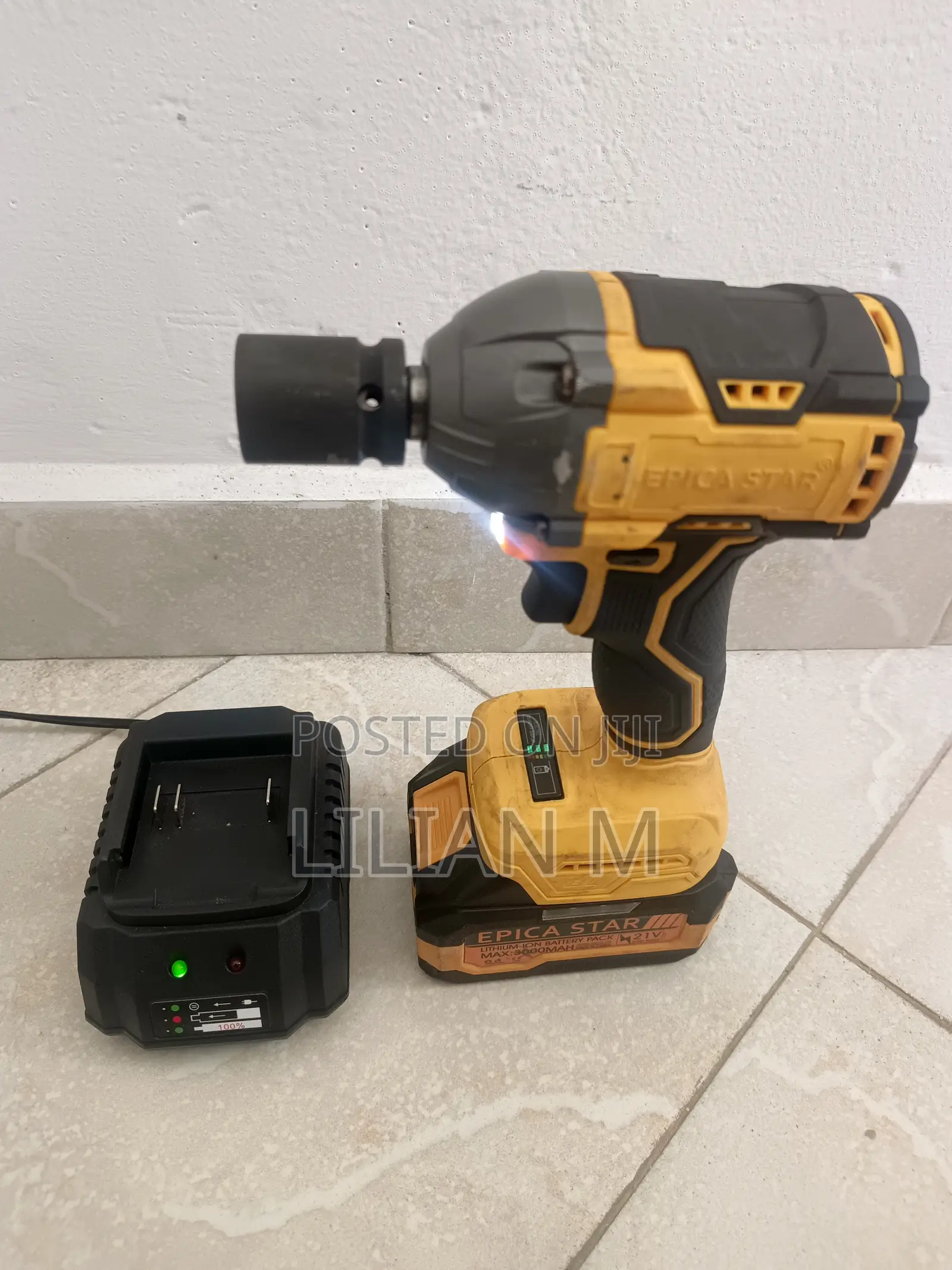 Impact Wrench Kit (Cordless) + Impact Socket Set(10)