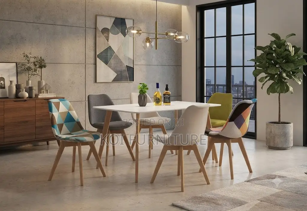 Dining Chairs; Modern Style Eames Chair With Multi Color Design