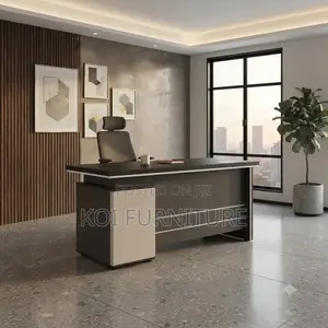 Office Desk; 1.4 Meter Executive Brown Offices Desk With Drawers