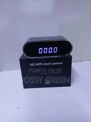 Digital Table Clock Security Camera With Mobile App Lookcamviewing