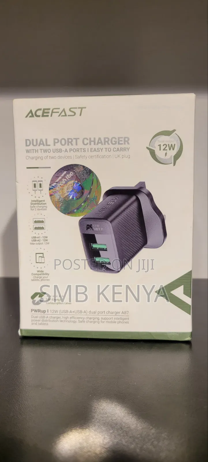 Acefast 12w Dual USB Charger for Phones Tablets-A87