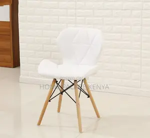 Dining Chair : Yellow Geometric Texture Leather Dining Chair
