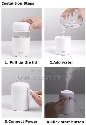 Portable Mini Humidifier USB LED Air Purifier Desk Office Bedroom