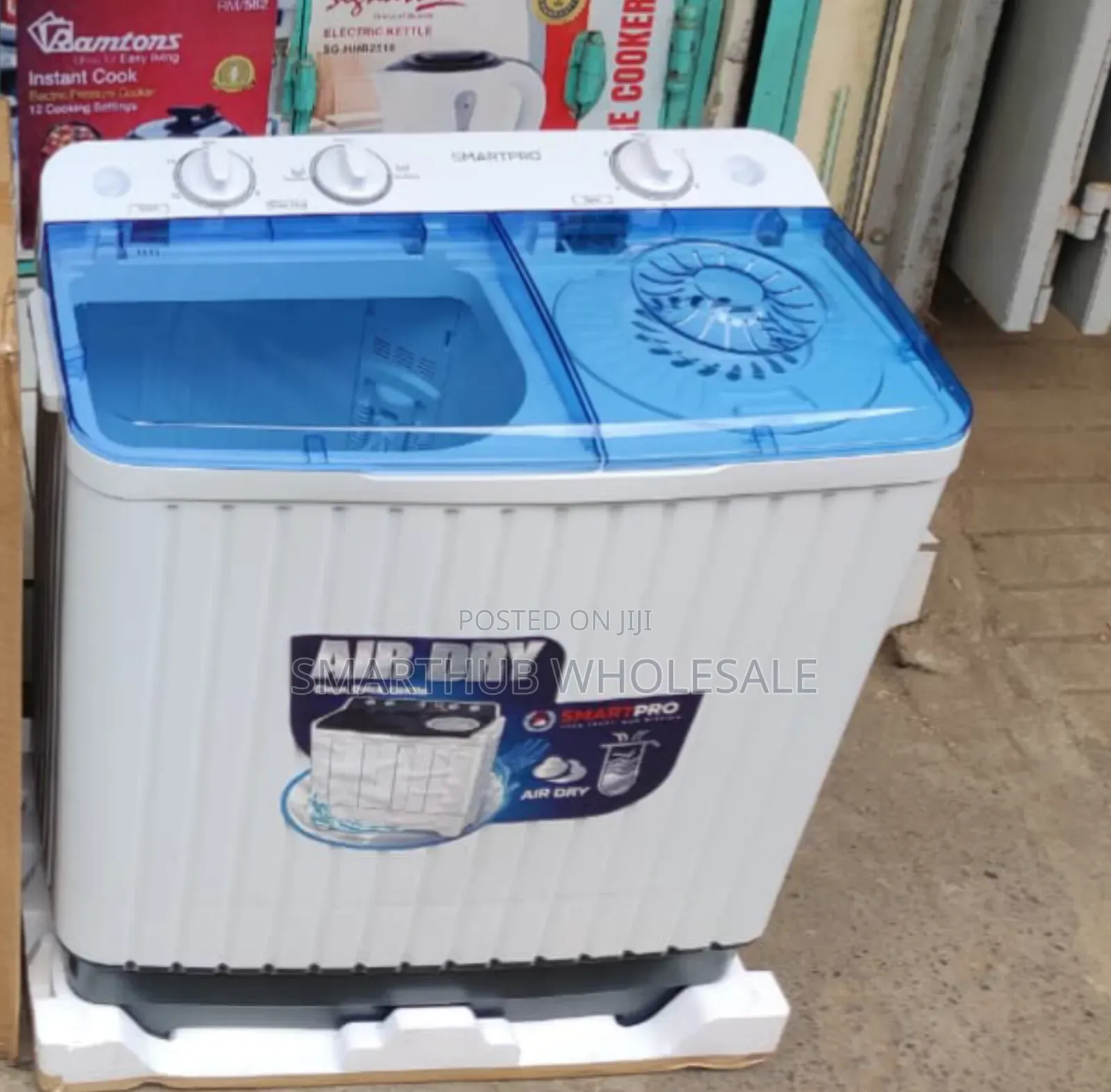 *Smartpro SEMI Automatic Washing Machine Twin Tub 8kg