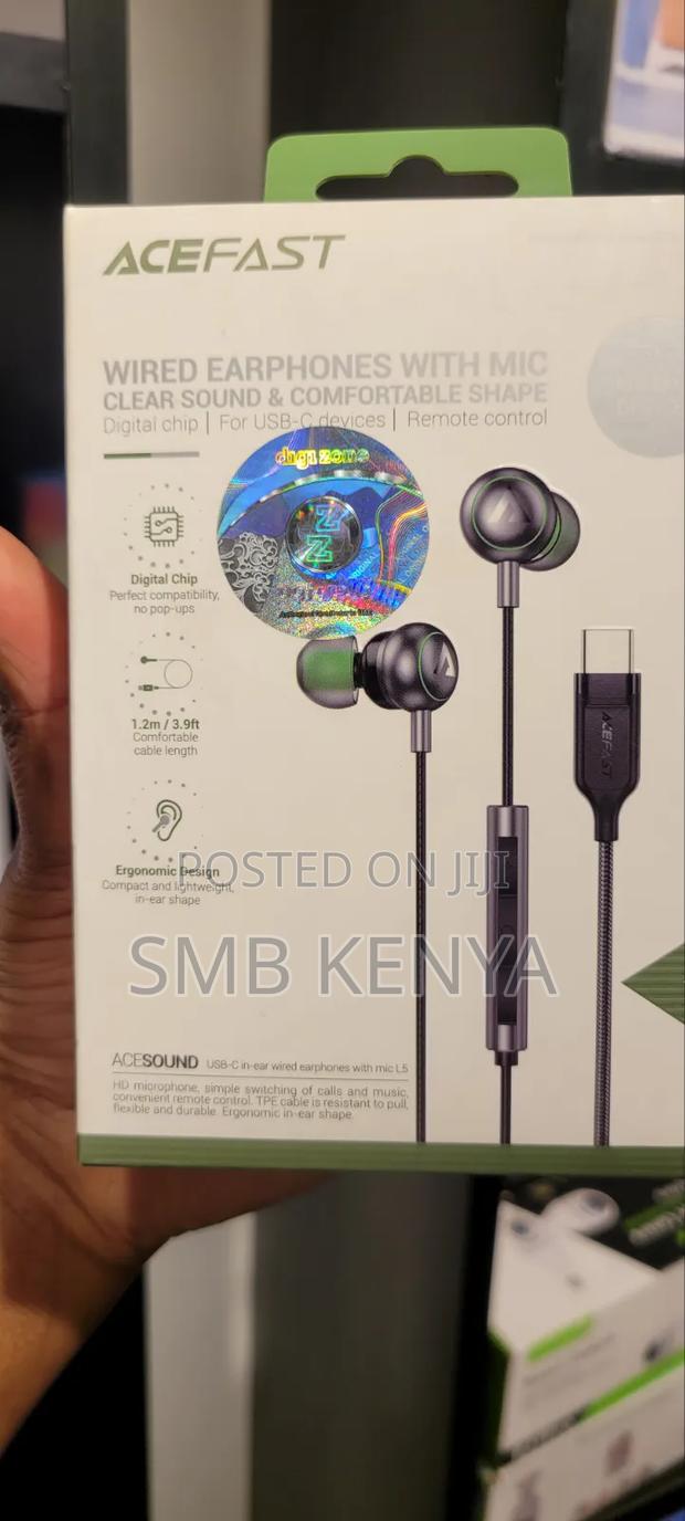 Wired Type C Earphones With Mic and Remote Control-L5 - thumbnail 2