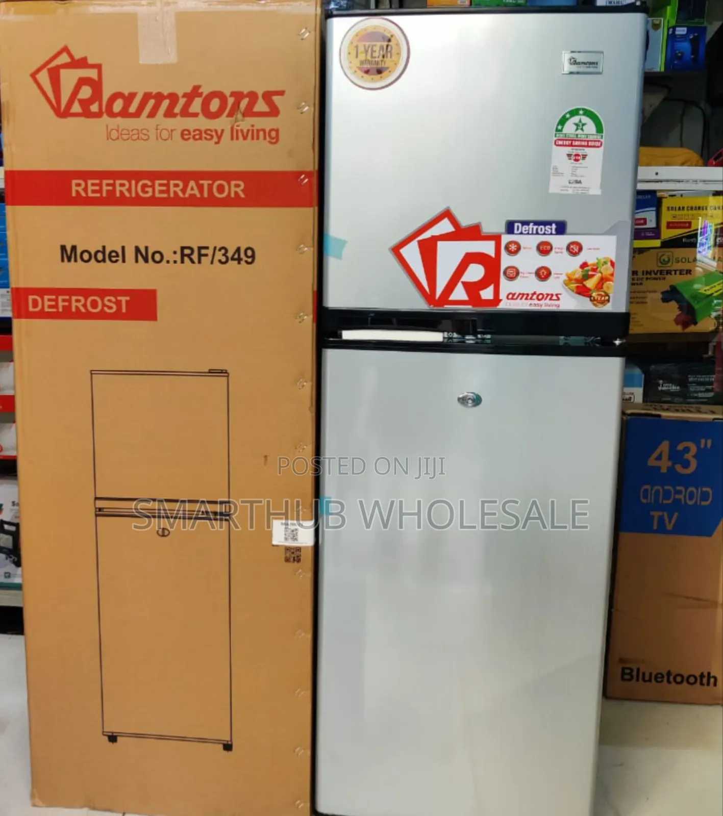 *Ramtons Fridge Double Door 138Litres RF349 _3star Rating_