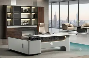 Office Desk; 2.4 Meters Modern Metal Executive CEO Office Desk