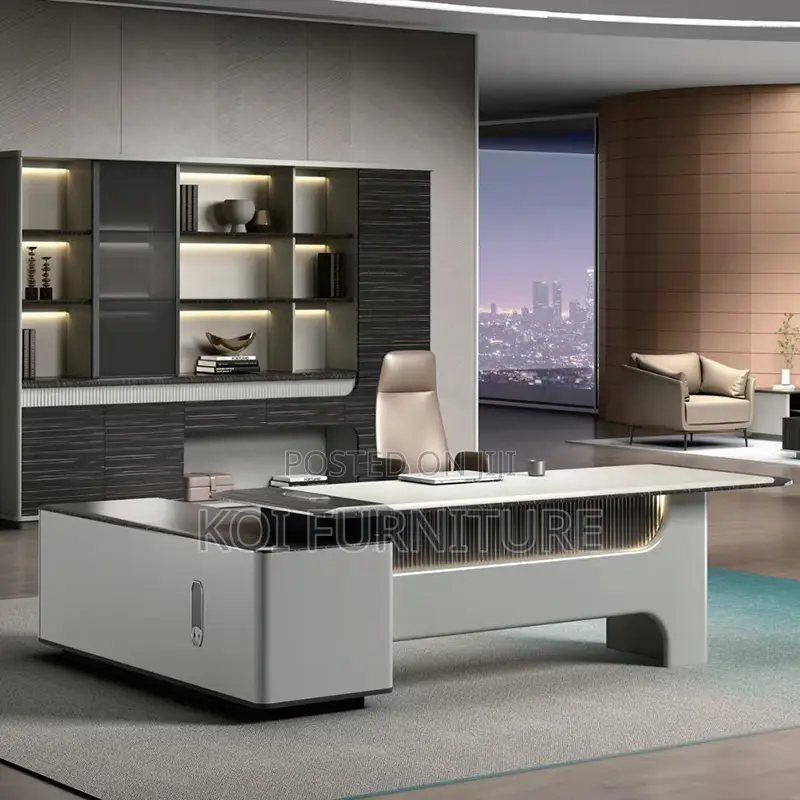 Office Desk; 2.4 Meters Modern Metal Executive CEO Office Desk