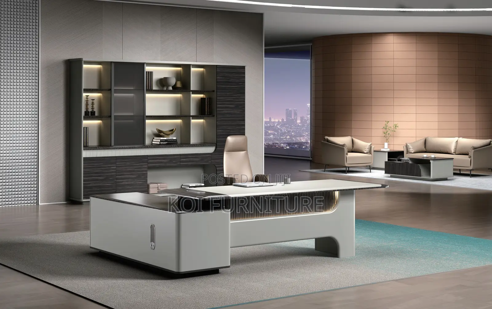 Office Desk; 2.4 Meters Modern Metal Executive CEO Office Desk