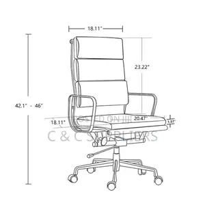 Ergonomic PU Leather Computer Chair