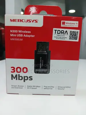 Mercusys MW300UM Wireless N300 Mini USB WiFi Adapter - Black