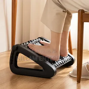 Adjustable Footrest With Massage Rollers
