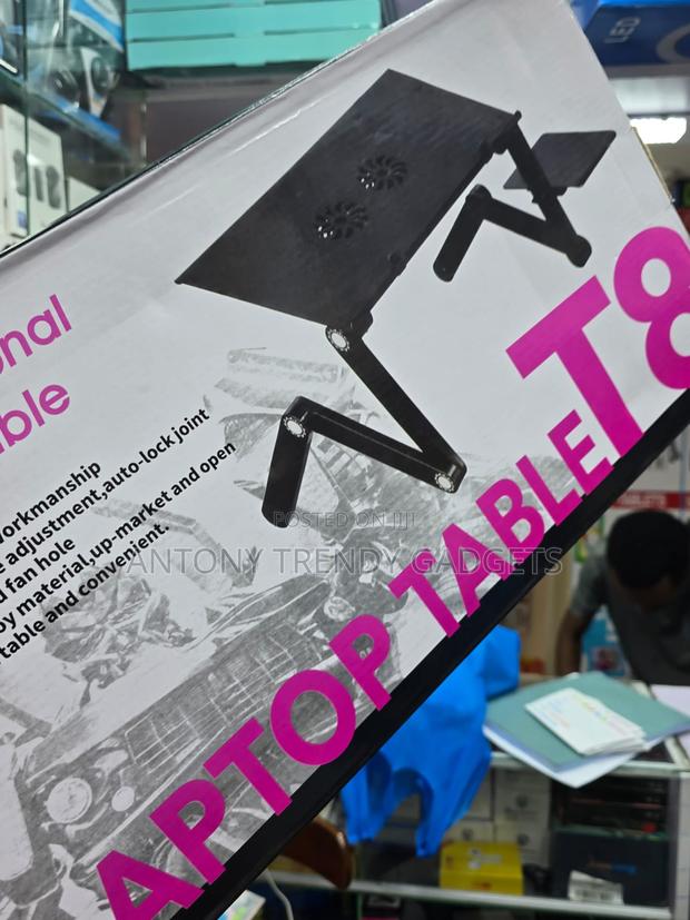 T8 Aluminum Laptop Stand Table With Mouse Pad USB Fans