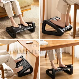Adjustable Footrest With Massage Rollers