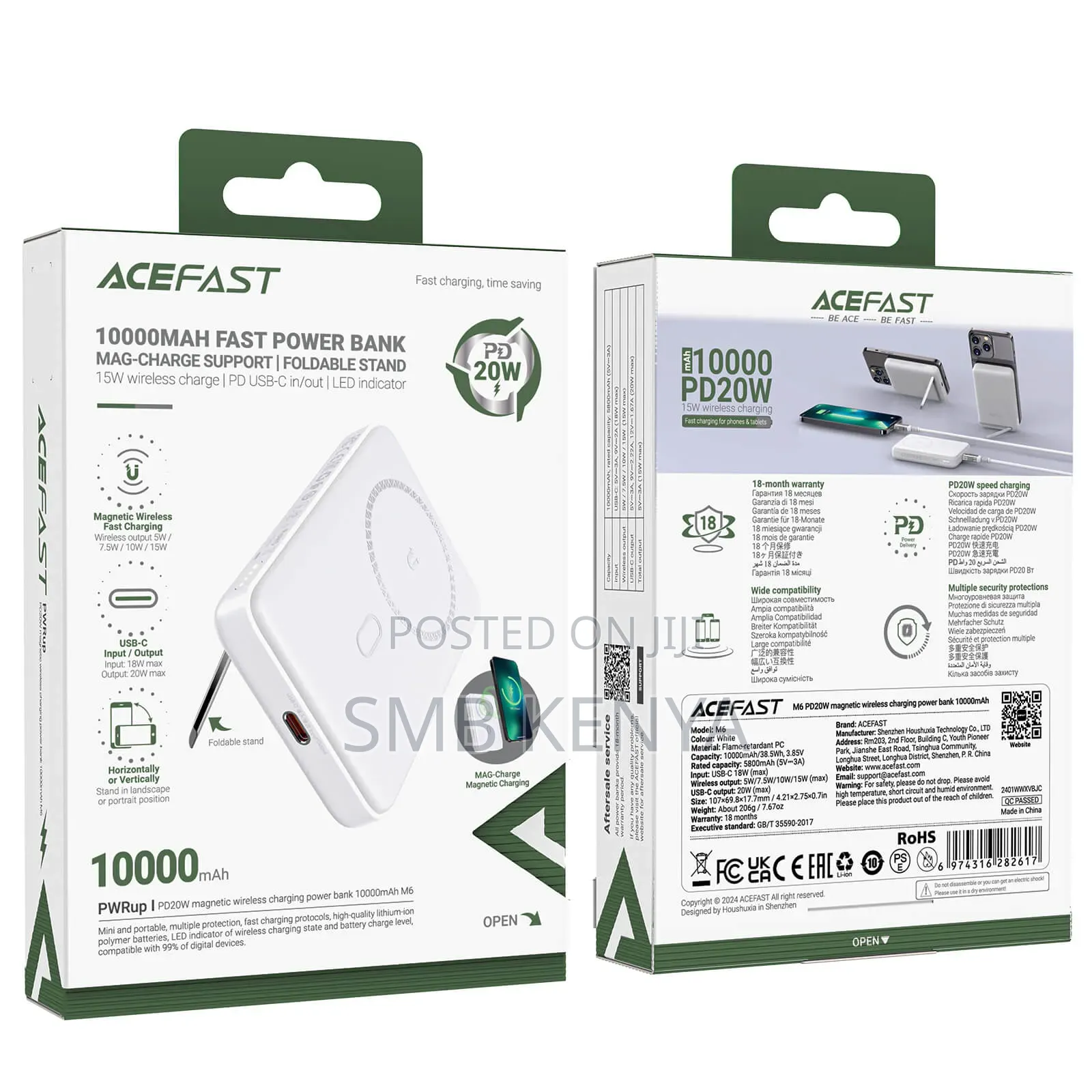 Acefast PD 20W Magnetic Wireless Charging Powerbank 10,000mah-M6