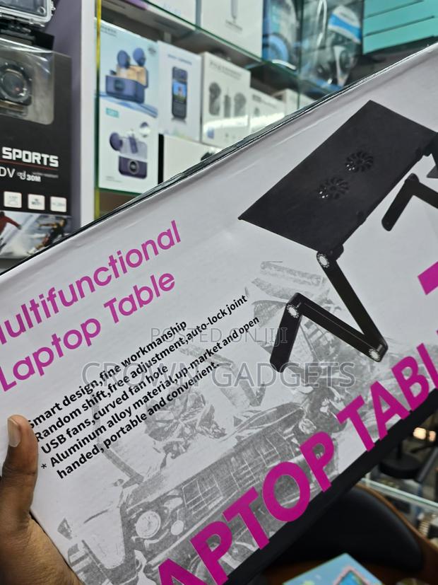 T8 Portable Laptop Table for Bed With USB Cooling Fans - thumbnail 2