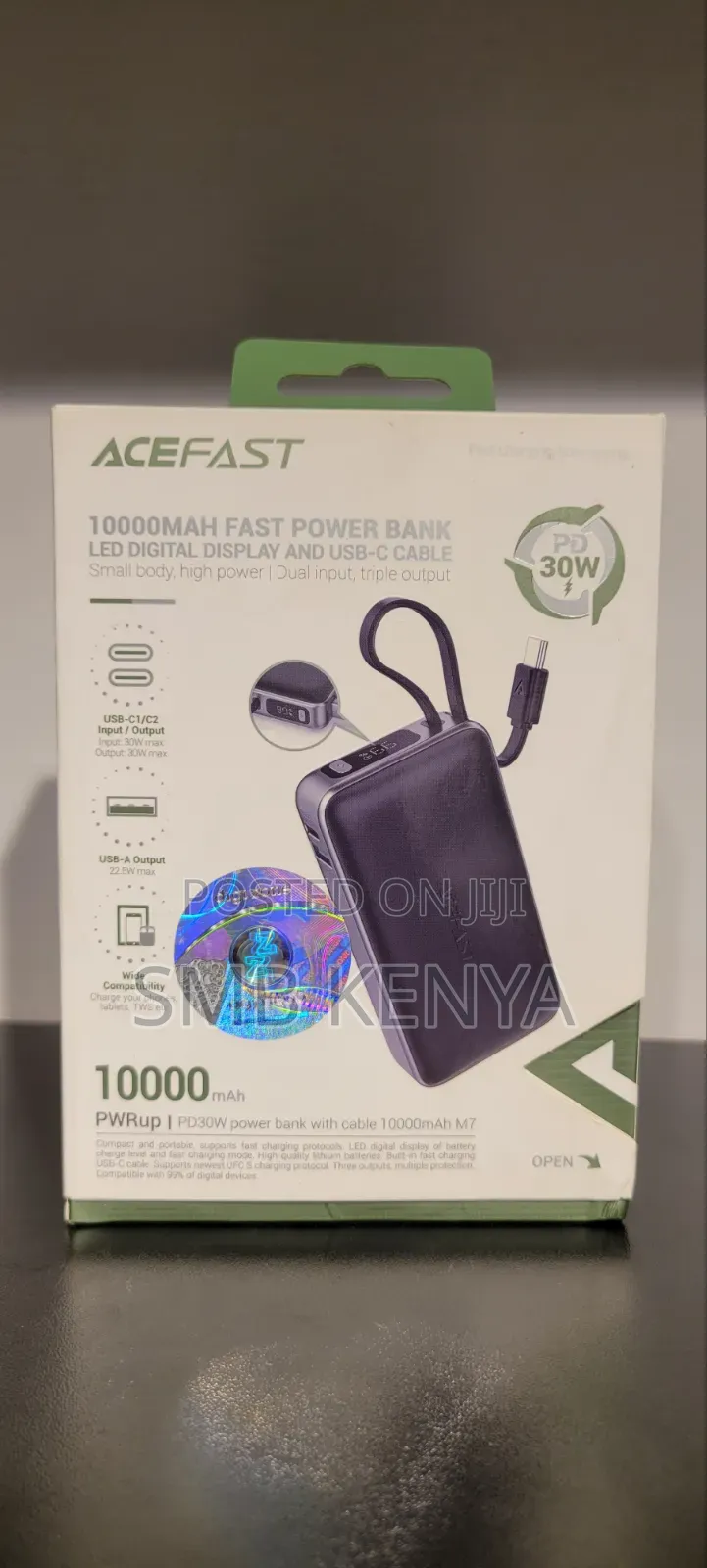 Power Bank With Type-C Cable PD30W 10000mAh - Acefast M7