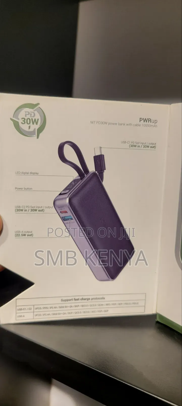 Power Bank With Type-C Cable PD30W 10000mAh - Acefast M7