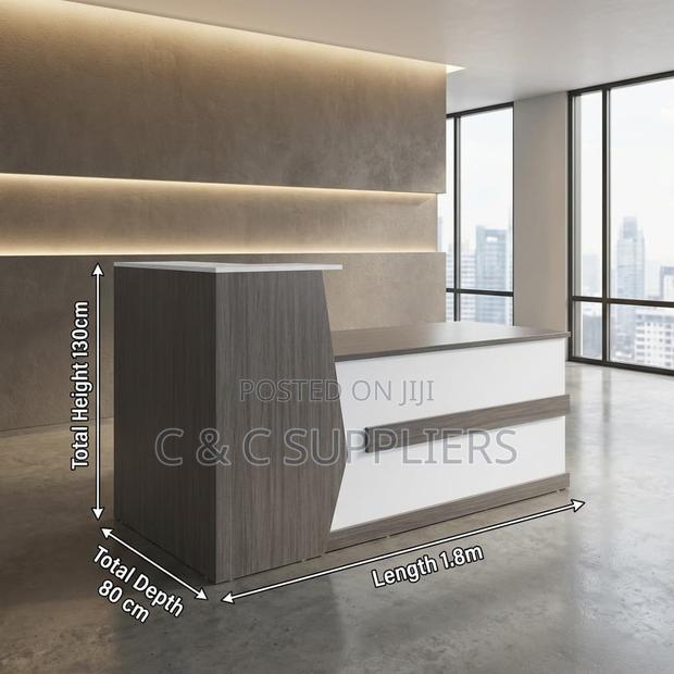 Modern Office Reception Desk-2400mm - thumbnail 4