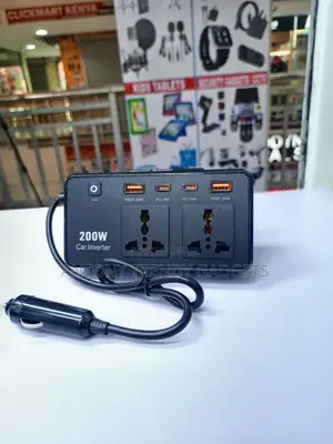200W Car Inverter Dual AC Outlets PD Fast Charging Adapter