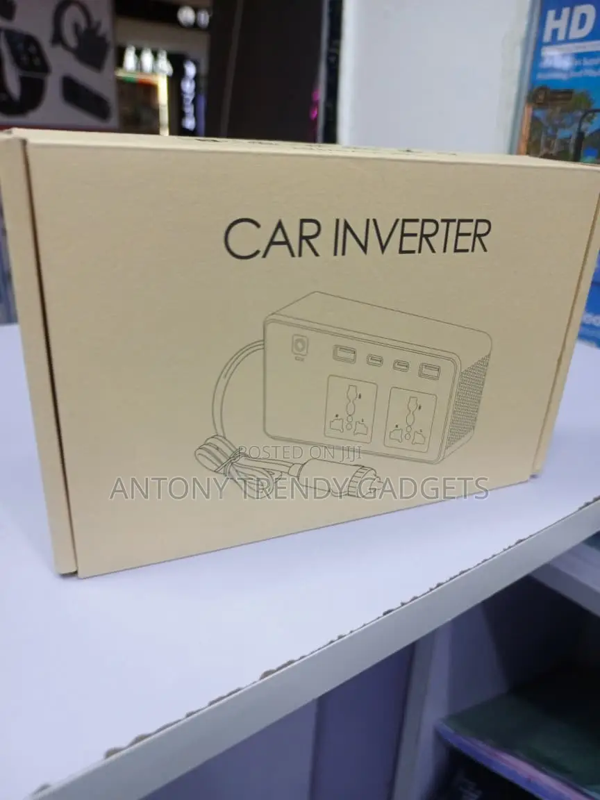 12V to 220V Car Inverter 200W With USB-C Dual AC Sockets