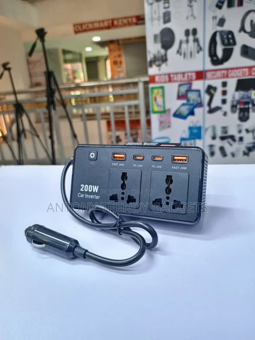 Portable 200W Car Power Inverter for Laptop Phone Charging