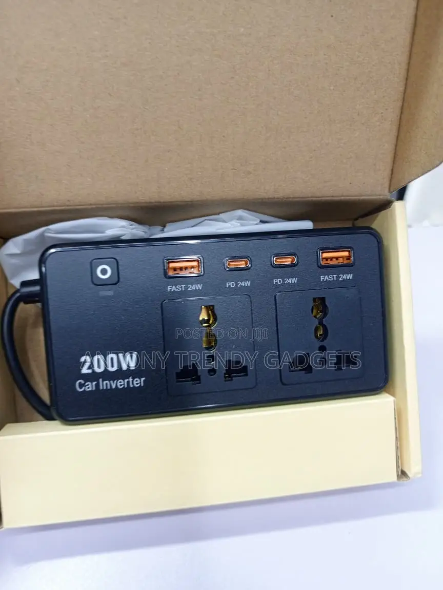 Portable 200W Car Power Inverter for Laptop Phone Charging