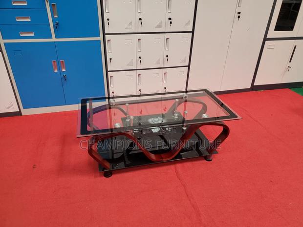 Glass and Wood Coffee Table