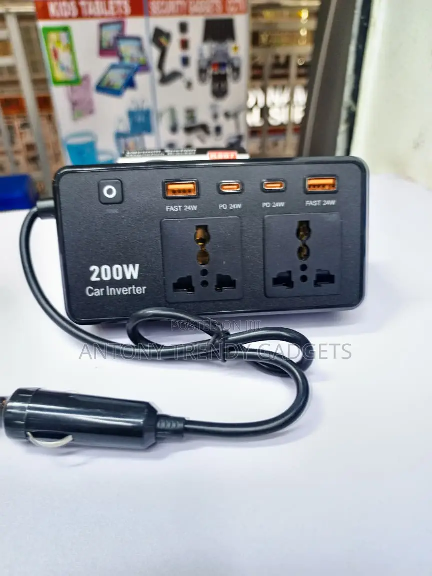 Car Power Inverter 200W 220V AC Dual Socket USB Charger