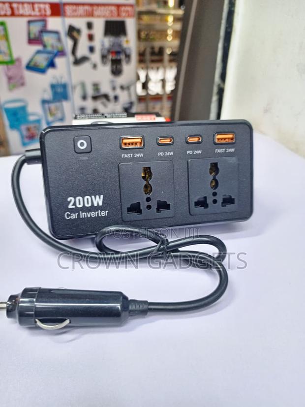 12v Car Power Inverter 220v AC USB Type-C Pd 24w