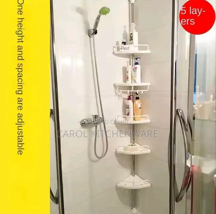 4 Tier Corner Shower Caddy/ 4 in 1 Bathroom Organizer Corner Rack