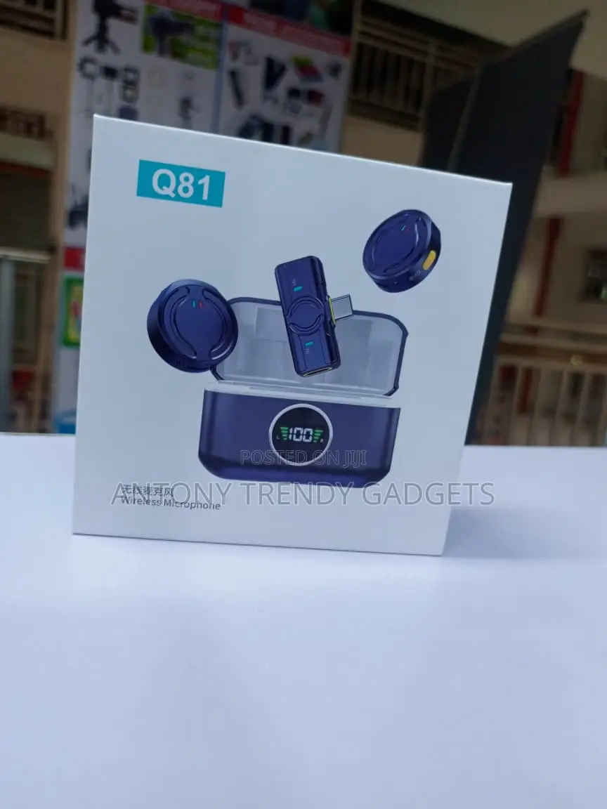 Q81 Wireless Lavalier Mic Dual Clip-on With Charging Case