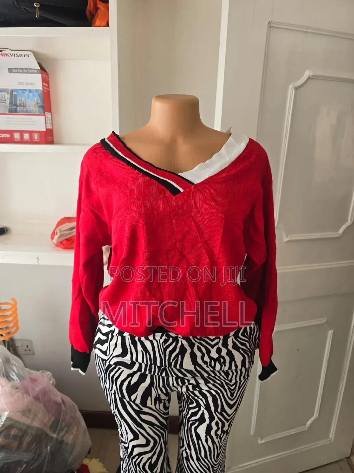 V - Neck Sweater Tops