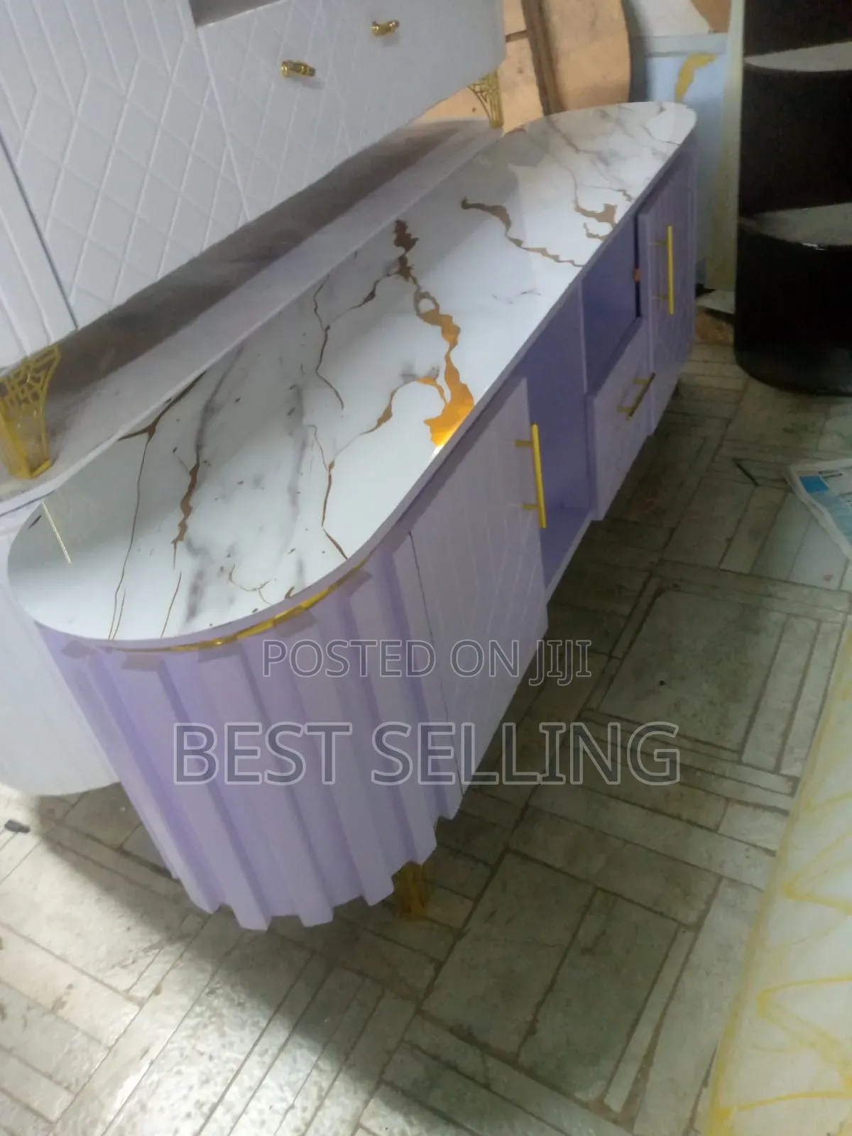 White Oval TV Stand TV Stand