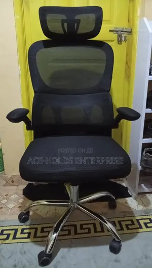 Orthopaedic Headrest Office Chair - Adjustable Height With Armrest