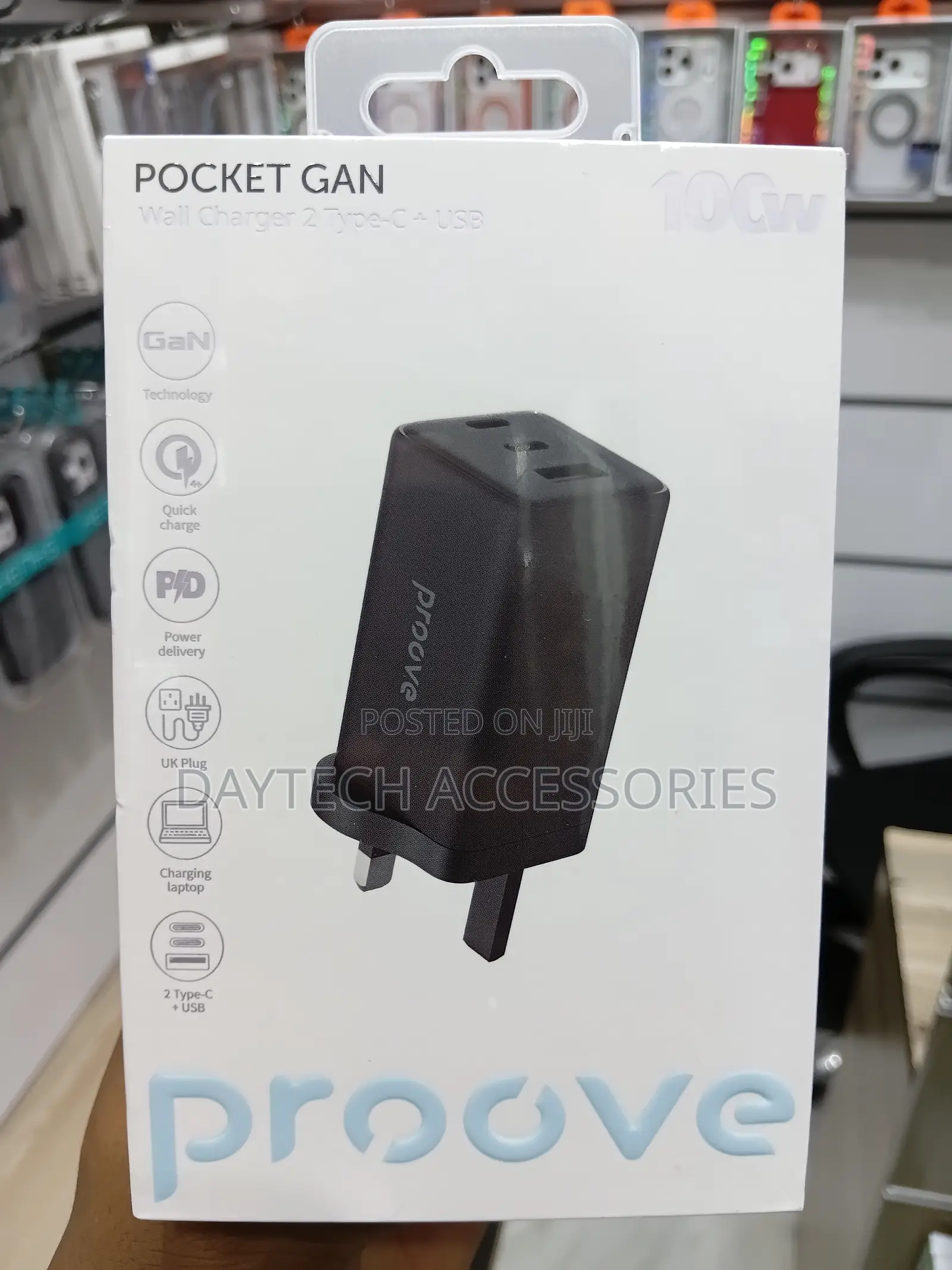 This Is a Proove Pocket GaN 100W Wall Charger UK