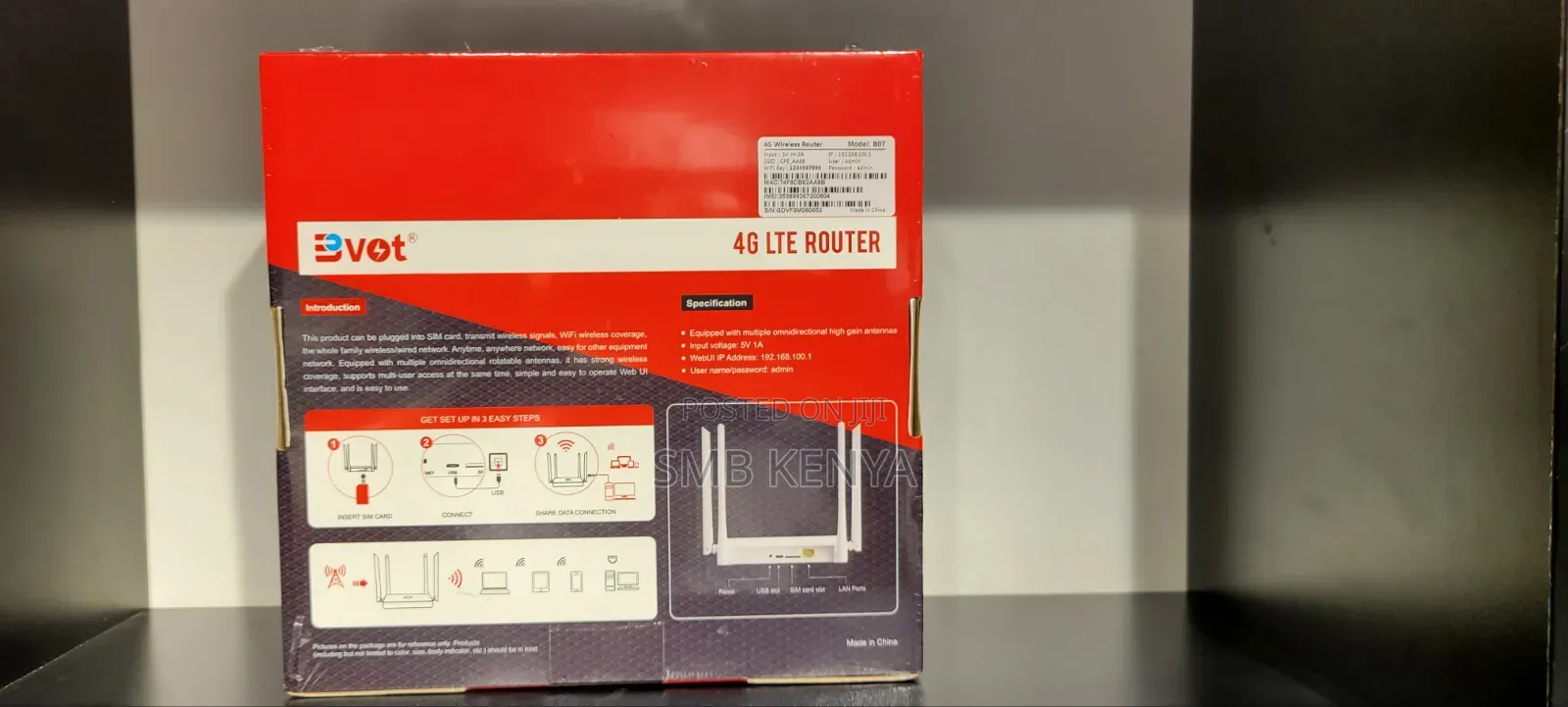 Bvot Wifi Router With Simcard Slot With Multi-User Acces-B07