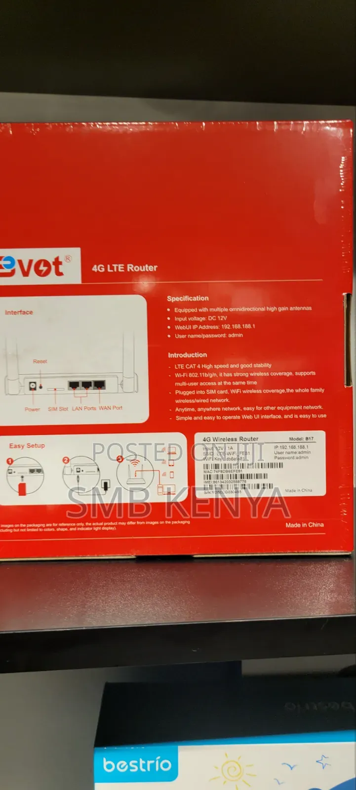 Wifi 4G Router With High Speed of 300mbps-B17