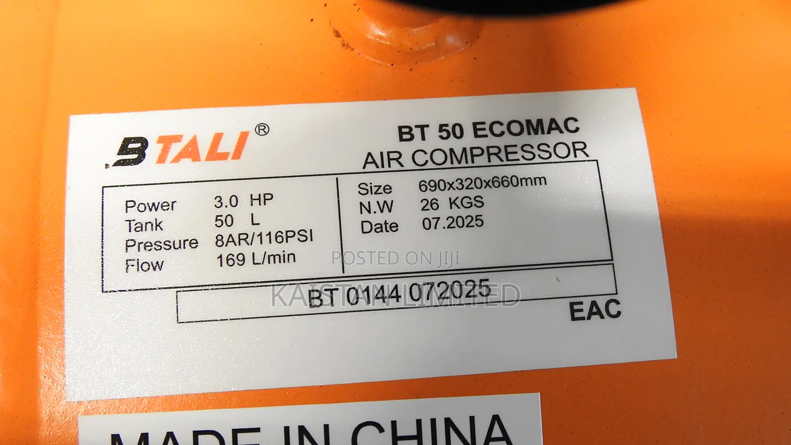 Btali 50-Litre Electric Air Compressor | Heavy-Duty Industrial Grade