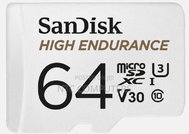 SanDisk High Endurance 64GB microSDXC 100mb/S Read (Dashcams, CCTV)