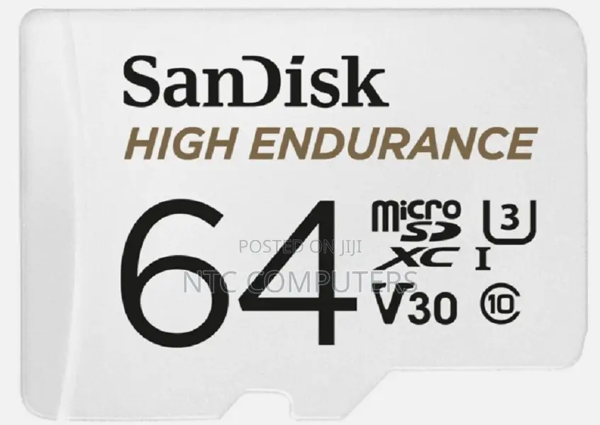 SanDisk High Endurance 64GB microSDXC 100mb/S Read (Dashcams, CCTV)