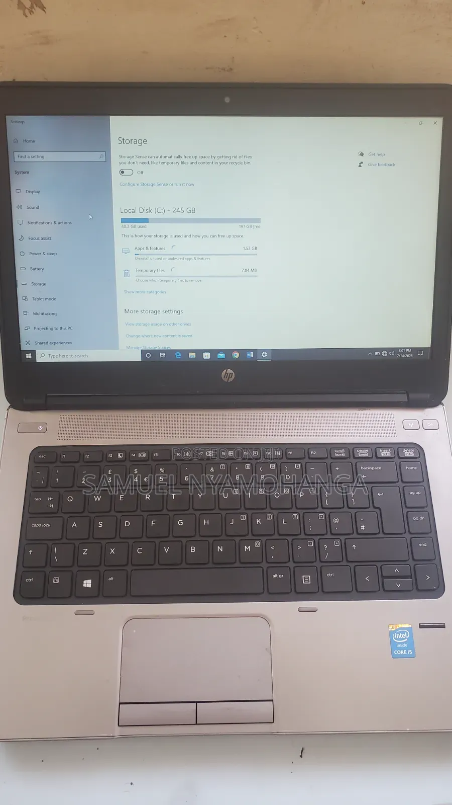 Laptop HP EliteBook 835 G7 8GB Intel Core i5 HDD+SSD 512GB