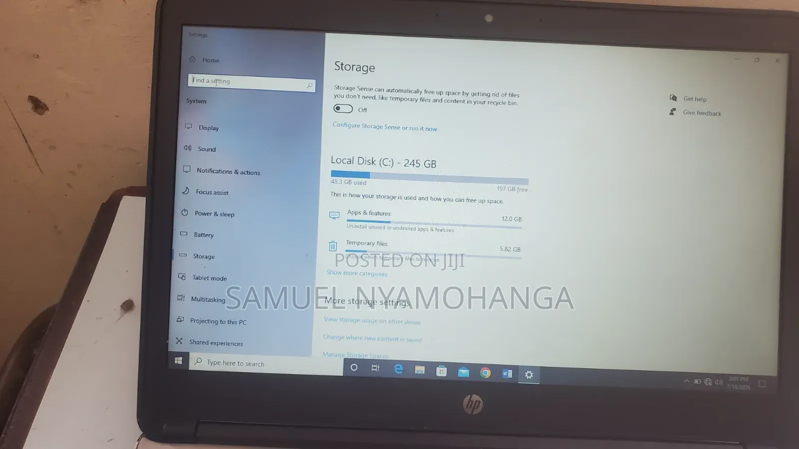 Laptop HP EliteBook 835 G7 8GB Intel Core i5 HDD+SSD 512GB