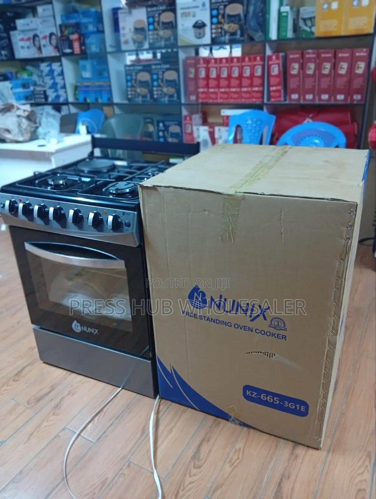 Nunix 60x65 Standing Cooker (3 G+ 1 E) – High-Efficiency Jet Valve