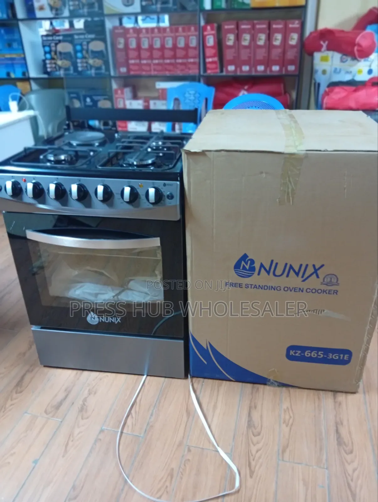 Nunix 60x65 Standing Cooker (3 G+ 1 E) – High-Efficiency Jet Valve